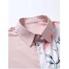 imageOYOANGLE Mens 2 Piece Button Down Outfits Floral Print Short Sleeve Shirt and Shorts Hawaiian SetsPink