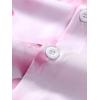 imageOYOANGLE Mens 2 Piece Outfits Striped Short Sleeve Button Down Shirt and Drawstring Shorts SetWhite and Pink