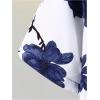 imageOYOANGLE Mens 2 Piece Vacation Outfits Tropical Hawaiian Button Down Shirt and Shorts SetDeep Blue and White