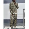 imageOYOANGLE Mens All Over Print Long Pants Zipper Fly Wide Leg Trousers with Pockets StreetwearMulticolor