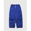 imageOYOANGLE Mens Baggy Cargo Pants Elastic Drawstring Waist Flap Pocket Y2K Hip Hop TrousersRoyal Blue