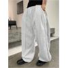 imageOYOANGLE Mens Baggy Sweatpants Drawstring Elastic Waist Loose Wide Leg Athletic Sweat Pants with PocketsLight Grey