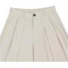 imageOYOANGLE Mens Baggy Wide Leg Pants Zipper Fly Pleated Trousers Business Casual Dress Pants with PocketBeige