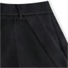 imageOYOANGLE Mens Baggy Wide Leg Pants Zipper Fly Pleated Work Casual Long Trousers with PocketBlack