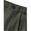 imageOYOANGLE Mens Baggy Wide Leg Pants Zipper Fly Pleated Work Casual Long Trousers with PocketDeep Green