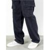 imageOYOANGLE Mens Cargo Jeans Embroidered Flap Pocket Straight Leg Denim Cargo PantsGrey