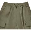 imageOYOANGLE Mens Cargo Pants Elastic Waist Flap Pockets Hip Hop Baggy Harem PantsArmy Green Plain