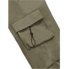 imageOYOANGLE Mens Cargo Pants Elastic Waist Flap Pockets Hip Hop Baggy Harem PantsArmy Green Plain