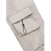 imageOYOANGLE Mens Cargo Pants Elastic Waist Flap Pockets Hip Hop Baggy Harem PantsBeige Solid