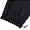 imageOYOANGLE Mens Cargo Pants Elastic Waist Flap Pockets Hip Hop Baggy Harem PantsBlack