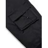 imageOYOANGLE Mens Cargo Pants Elastic Waist Flap Pockets Hip Hop Baggy Harem PantsBlack