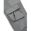 imageOYOANGLE Mens Cargo Pants Elastic Waist Flap Pockets Hip Hop Baggy Harem PantsGrey