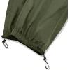 imageOYOANGLE Mens Cargo Pants Elastic Waist Flap Pockets Hip Hop Baggy Harem PantsPure Army Green