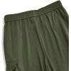 imageOYOANGLE Mens Cargo Pants Elastic Waist Flap Pockets Hip Hop Baggy Harem PantsPure Army Green