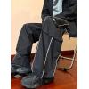 imageOYOANGLE Mens Cargo Track Pants Drawstring Elastic Waist Flap Pockets Hip Hop Baggy Harem PantsPure Black