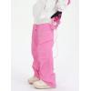 imageOYOANGLE Mens Casual Cargo Pants Drawstring Elastic Waist Flap Pocket Street Baggy Jogger TrousersSolid Pink