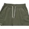 imageOYOANGLE Mens Casual Drawstring Elastic Waist Flap Pocket Letter Graphic Street Jogger Cargo PantsArmy Green