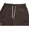 imageOYOANGLE Mens Casual Drawstring Elastic Waist Flap Pocket Letter Graphic Street Jogger Cargo PantsCoffee Brown