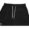 imageOYOANGLE Mens Casual Drawstring Elastic Waist Flap Pocket Letter Graphic Street Jogger Cargo PantsDark Black