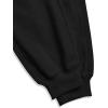 imageOYOANGLE Mens Casual Drawstring Elastic Waist Flap Pocket Letter Graphic Street Jogger Cargo PantsPlain Black