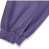 imageOYOANGLE Mens Casual Drawstring Elastic Waist Flap Pocket Letter Graphic Street Jogger Cargo PantsPurple