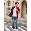 imageOYOANGLE Mens Classic Solid Short Sleeve Button Down Work Business Blouse Top Casual Hawaiian ShirtsDeep Burgundy