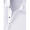 imageOYOANGLE Mens Classic Solid Short Sleeve Button Down Work Business Blouse Top Casual Hawaiian ShirtsLight White