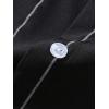 imageOYOANGLE Mens Color Block Striped Print Short Sleeve Button Up Casual ShirtBlack Striped Print