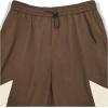 imageOYOANGLE Mens Colorblock Drawstring Waist Straight Wide Leg Baggy Pants with PocketCoffee Brown