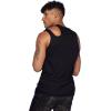 imageOYOANGLE Mens Cut Out Asymmetrical Neck Sleeveless Club Tank Top ShirtBlack