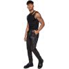 imageOYOANGLE Mens Cut Out Asymmetrical Neck Sleeveless Club Tank Top ShirtBlack