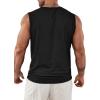imageOYOANGLE Mens Draped Deep V Neck Sleeveless Tank Top Ruched Wrapped Workout TopsBlack