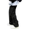 imageOYOANGLE Mens Drawstring Elastic Waist Flap Pocket Side Casual Streetwear Jogger Cargo PantsBlack