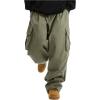 imageOYOANGLE Mens Drawstring Elastic Waist Flap Pockets Streetwear Baggy Cargo Pants Joggers Hiking TrousersArmy Green