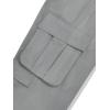 imageOYOANGLE Mens Drawstring Elastic Waist Flap Pockets Streetwear Baggy Cargo Pants Joggers Hiking TrousersLight Grey