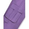 imageOYOANGLE Mens Drawstring Elastic Waist Flap Pockets Streetwear Baggy Cargo Pants Joggers Hiking TrousersPure Purple