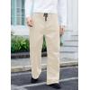 imageOYOANGLE Mens Drawstring Waist Straight Wide Leg Baggy Pants Workout Athletic Sweatpants with PocketApricot