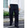 imageOYOANGLE Mens Drawstring Waist Straight Wide Leg Baggy Pants Workout Athletic Sweatpants with PocketDeep Blue