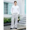 imageOYOANGLE Mens Drawstring Waist Straight Wide Leg Baggy Pants Workout Athletic Sweatpants with PocketLight Grey