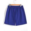 imageOYOANGLE Mens Graphic Drawstring Shorts Athletic Sport Gym Workout ShortsRoyal Blue and White