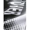 imageOYOANGLE Mens Graphic Print Drawstring Elastic Waist Shorts Casual Tie Dye Running Athletic Sport ShortsBlack White Letter