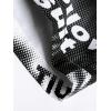 imageOYOANGLE Mens Graphic Print Drawstring Elastic Waist Shorts Casual Tie Dye Running Athletic Sport ShortsBlack White Letter