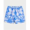 imageOYOANGLE Mens Graphic Print Drawstring Elastic Waist Shorts Casual Tie Dye Running Athletic Sport ShortsBlue