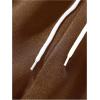 imageOYOANGLE Mens Graphic Print Drawstring Waist Baggy Sweatpants Loose Straight Leg Pants with PocketBrown