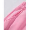 imageOYOANGLE Mens Graphic Print Drawstring Waist Baggy Sweatpants Loose Straight Leg Pants with PocketPink