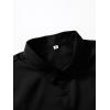 imageOYOANGLE Mens Graphic Print Japanese Letter Short Sleeve Button Down Shirt TopBlack