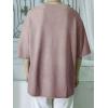 imageOYOANGLE Mens Half Sleeve Drop Shoulder Crew Neck Oversized Streetwear T Shirt Tee TopsPurple