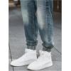 imageOYOANGLE Mens Jeans Jogger Pants Elastic Drawstring Waist Tapered Denim Trousers with PocketLight Wash