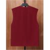 imageOYOANGLE Mens Letter Patched Textured Sleeveless Crew Neck Tank Tops Workout Athletic Casual ShirtsBurgundy