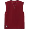 imageOYOANGLE Mens Letter Patched Textured Sleeveless Crew Neck Tank Tops Workout Athletic Casual ShirtsBurgundy